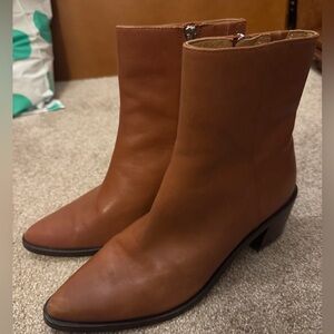 Madewell Brown Leather Ankle Boots